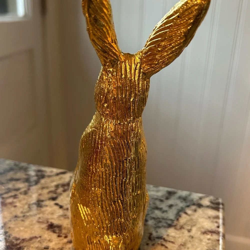 Elegant Gold Bunny Figurine